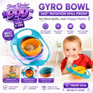 Gyro Bowl 360 Degree Rotation Spill