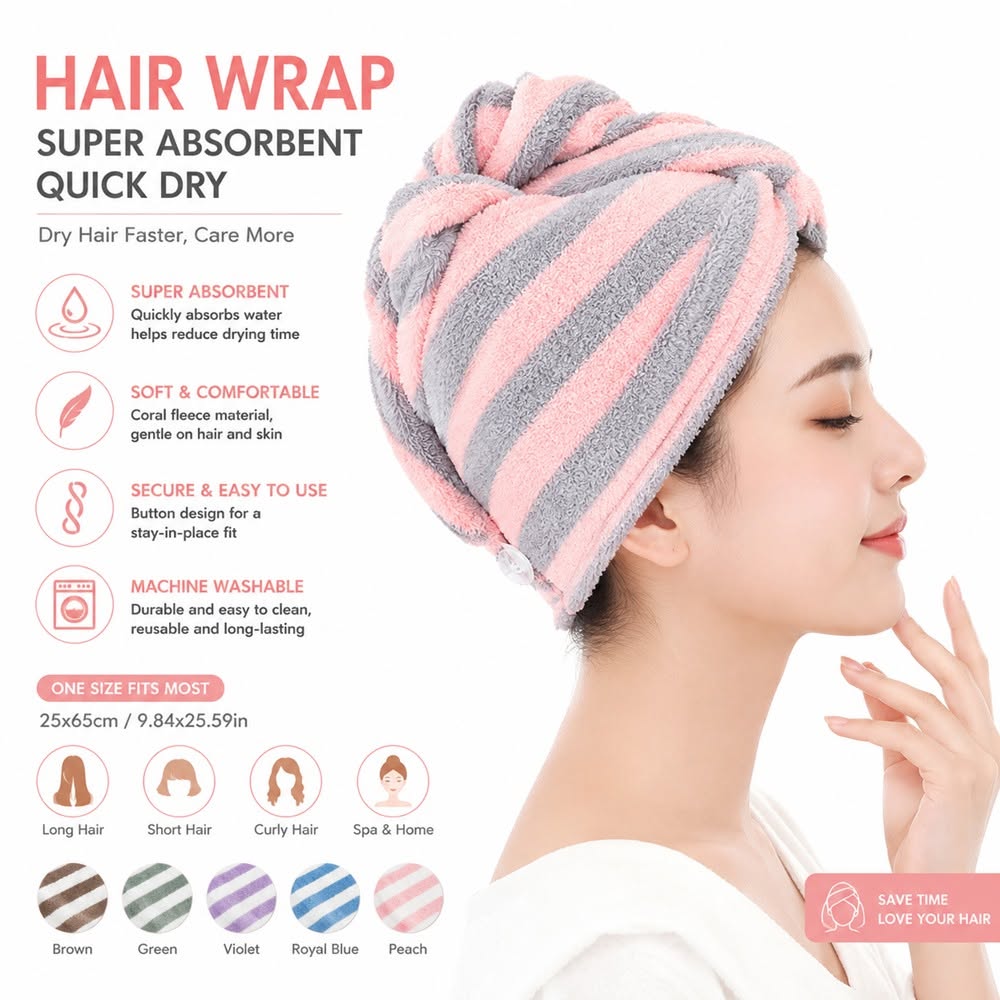 Quick Dry Cap Towel - Image 2