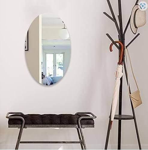 Oval Shape Mirror Wall Sticker Size 11 inch - Image 2