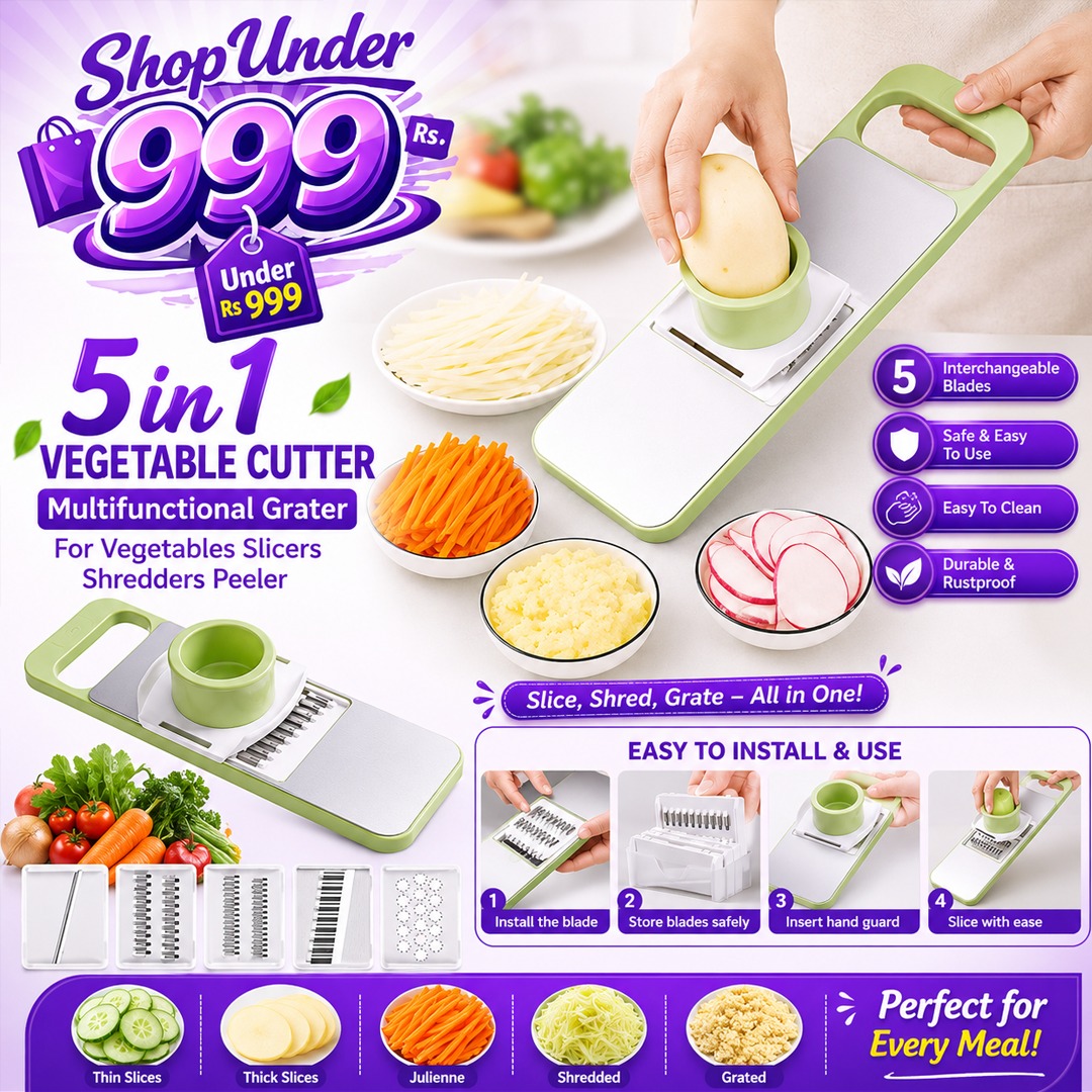 5in1 Vegetable Cutter Multifunctional Grater For Vegetables Slicers Shredders Peeler