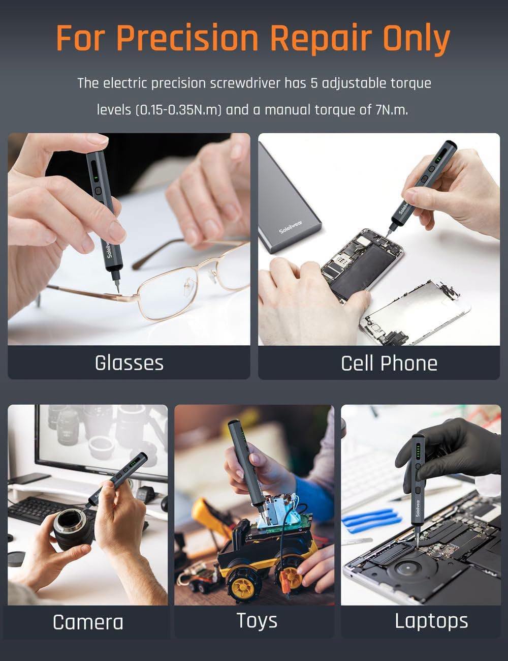 24 in 1 Magnetic Mini Screwdriver Kit for Phones Computers Watches Glasses Game Consoles Cameras - Image 3
