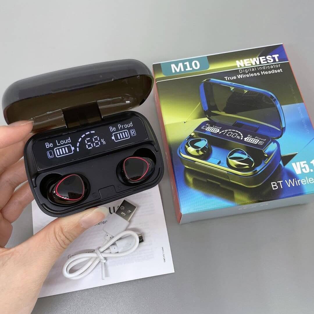M10 TWS Wireless Headphones Touch Control Bluetooth-Compatible 5.1 Earphones Wireless Headset Waterproof 9D Hifi Quality Earbuds - Image 3