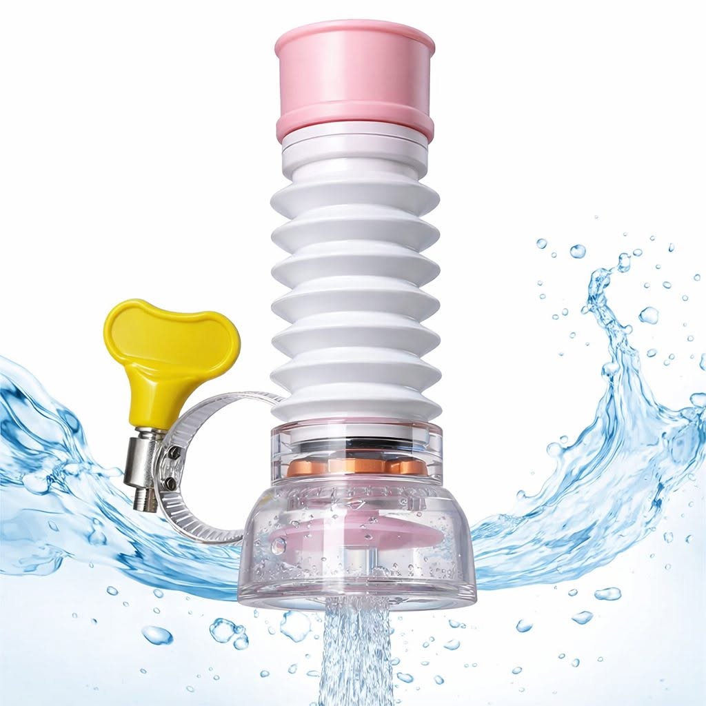 Single Layer Fan Faucet Anti-Water Splash Filter – 360° Telescopic Flexible Kitchen Sink Water Purifier Aerator Head - Image 3