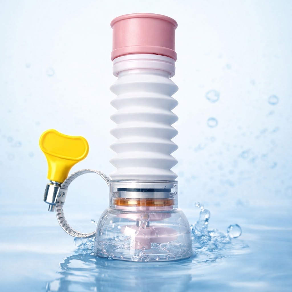 Single Layer Fan Faucet Anti-Water Splash Filter – 360° Telescopic Flexible Kitchen Sink Water Purifier Aerator Head - Image 2