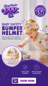 Baby Safety Bumper Helmet – Ultra-Light Anti-Collision Head Protection Guard Hat