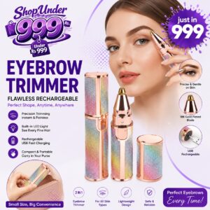 Eyebrow Trimmer White Color Flawless Rechargeble
