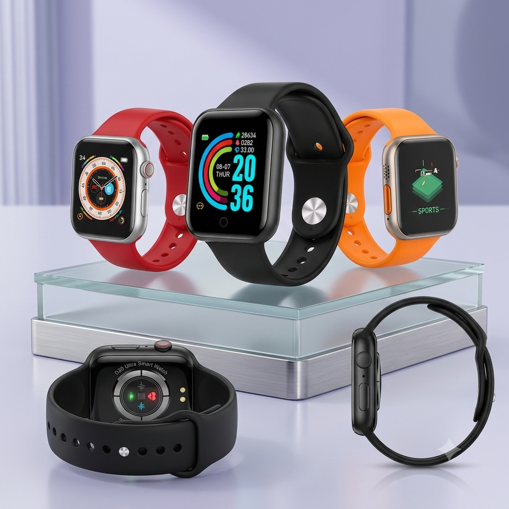 D20 Ultra Smart Watch Heart Rate Blood Pressure Oxygen Reloj Intelligent Smart Bracelet(random color) - Image 2