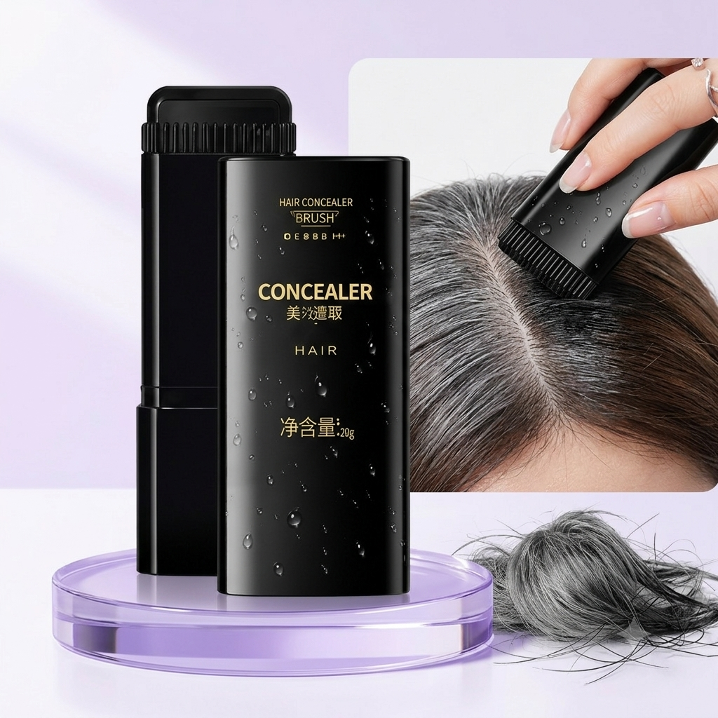 Hair Concealer Brush - for Gray Hair Coverage, Helps Blacken Hair, Non-Sticky, Improves Hair - Image 2