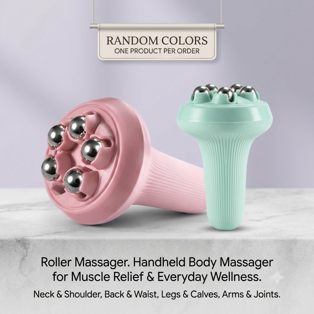 Roller Massager Body Massager Handheld Massage Ball For Muscle Back Neck Joint Foot Shoulder Leg Pain Relief | Random Color - Image 3
