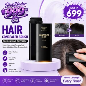 Hair Concealer Brush - for Gray Hair Coverage, Helps Blacken Hair, Non-Sticky, Improves Hair