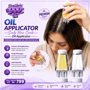 Oil Applicator | Scalp Hair Comb Oil Applicator | Portable Mini Hair Oil Applicator 6ml