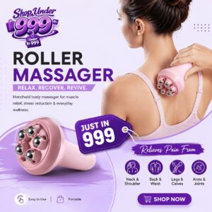 Roller Massager Body Massager Handheld Massage Ball For Muscle Back Neck Joint Foot Shoulder Leg Pain Relief | Random Color